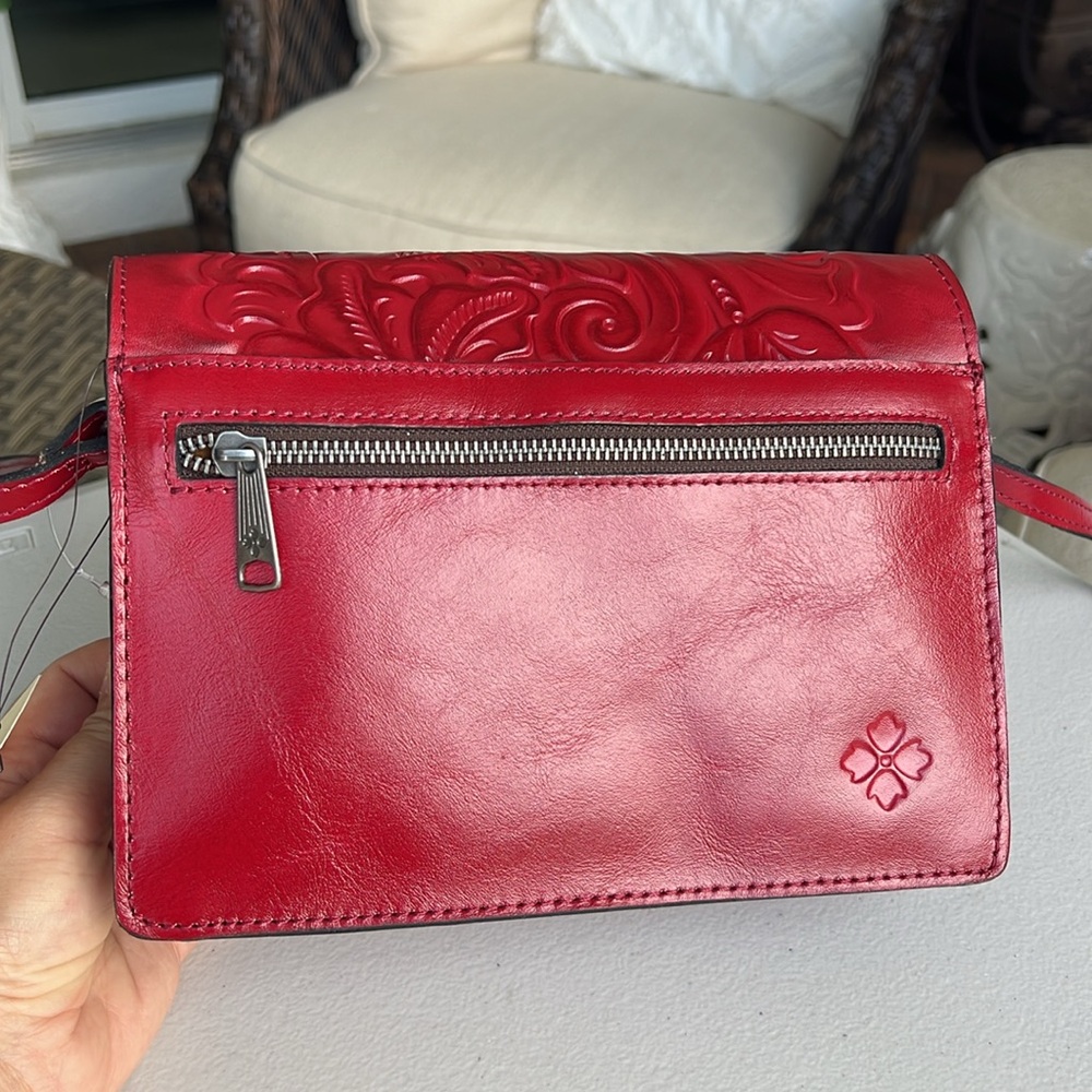 PATRICIA NASH Lanza tooled leather crossbody bag red - Picture 8 of 17